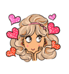 お洒落女子友 Funny faces♡（個別スタンプ：1）