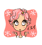 お洒落女子友 Funny faces♡（個別スタンプ：3）
