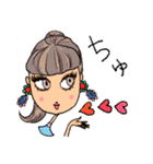 お洒落女子友 Funny faces♡（個別スタンプ：5）