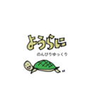 八丈島の海ガメキーちゃん敬語は難しいね（個別スタンプ：2）