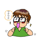 黒縁メガネ  看護師パート②（個別スタンプ：4）