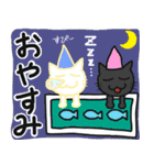 白黒ネコぱー＆るーの日常スタンプ（個別スタンプ：14）