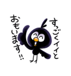 仲良し白黒トリちゃん達（個別スタンプ：5）