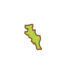 【問題】都道府県白地図 （西日本）（個別スタンプ：3）