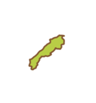 【問題】都道府県白地図 （西日本）（個別スタンプ：9）