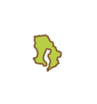 【問題】都道府県白地図 （西日本）（個別スタンプ：23）