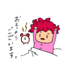 オカッパちゃんとロングちゃん（個別スタンプ：3）