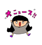 オカッパちゃんとロングちゃん（個別スタンプ：4）