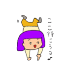 オカッパちゃんとロングちゃん（個別スタンプ：8）