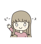 シンプルなほんわかおんなのこ 2（個別スタンプ：3）