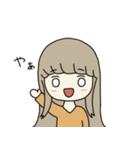 シンプルなほんわかおんなのこ 2（個別スタンプ：5）