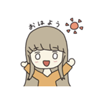 シンプルなほんわかおんなのこ 2（個別スタンプ：6）