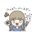 シンプルなほんわかおんなのこ 2（個別スタンプ：13）