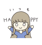 シンプルなほんわかおんなのこ 2（個別スタンプ：14）