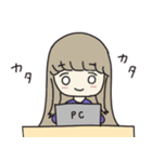 シンプルなほんわかおんなのこ 2（個別スタンプ：16）
