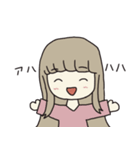 シンプルなほんわかおんなのこ（個別スタンプ：2）