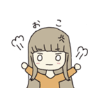 シンプルなほんわかおんなのこ（個別スタンプ：4）