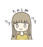 シンプルなほんわかおんなのこ（個別スタンプ：6）