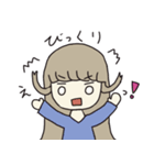 シンプルなほんわかおんなのこ（個別スタンプ：11）