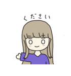 シンプルなほんわかおんなのこ（個別スタンプ：13）