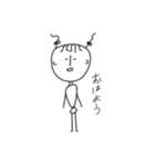 ポーカーフェイスの女の子（個別スタンプ：1）