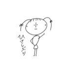 ポーカーフェイスの女の子（個別スタンプ：6）