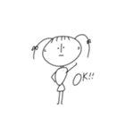 ポーカーフェイスの女の子（個別スタンプ：9）
