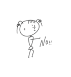 ポーカーフェイスの女の子（個別スタンプ：10）