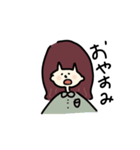おんなのこと小さなくま（個別スタンプ：2）