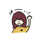 おんなのこと小さなくま（個別スタンプ：4）