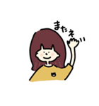 おんなのこと小さなくま（個別スタンプ：5）