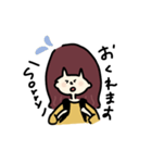 おんなのこと小さなくま（個別スタンプ：16）