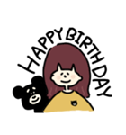 おんなのこと小さなくま（個別スタンプ：28）