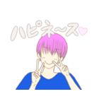 Pink Hair Boy Jxxx（個別スタンプ：2）