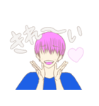 Pink Hair Boy Jxxx（個別スタンプ：3）