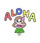 毎日楽しいフラガールちゃん（個別スタンプ：1）