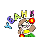 毎日楽しいフラガールちゃん（個別スタンプ：4）
