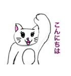 白猫のみーちゃん（個別スタンプ：1）