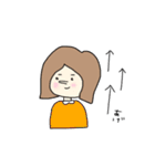 鼻の高いおんなのこたちのスタンプ（個別スタンプ：6）