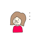 鼻の高いおんなのこたちのスタンプ（個別スタンプ：17）