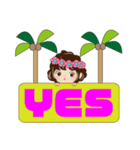 ハワイアンハワイアンガール（個別スタンプ：3）