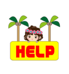 ハワイアンハワイアンガール（個別スタンプ：14）
