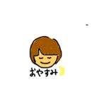 いろんな茶髪のオンナの子（個別スタンプ：5）