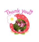 ゆるっとかわいいお花のスタンプ（個別スタンプ：9）
