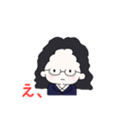 毎日使える☆ふわふわヘアの女の子スタンプ（個別スタンプ：4）
