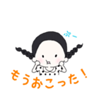 毎日使える☆ふわふわヘアの女の子スタンプ（個別スタンプ：5）