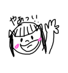 手書きで作った女の子スタンプ（個別スタンプ：1）