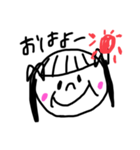 手書きで作った女の子スタンプ（個別スタンプ：2）