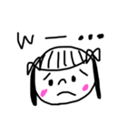 手書きで作った女の子スタンプ（個別スタンプ：4）