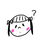 手書きで作った女の子スタンプ（個別スタンプ：6）